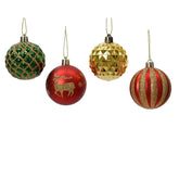Decoris Shatterproof Bauble 6cm (4 Assorted Colours)